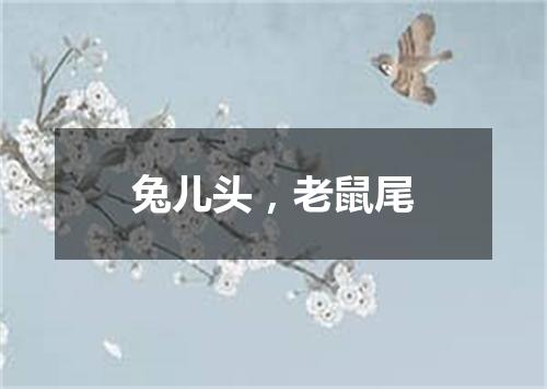 兔儿头，老鼠尾