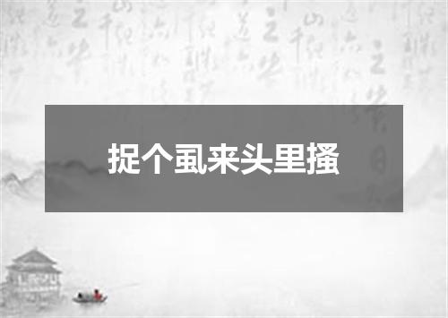 捉个虱来头里搔