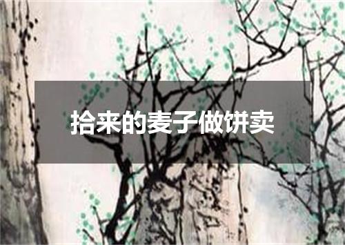 拾来的麦子做饼卖