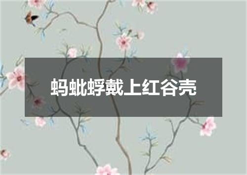 蚂蚍蜉戴上红谷壳