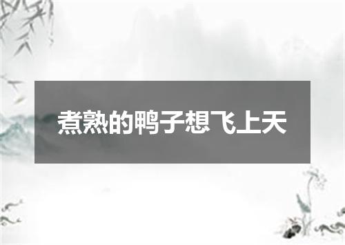 煮熟的鸭子想飞上天