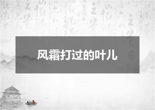 风霜打过的叶儿
