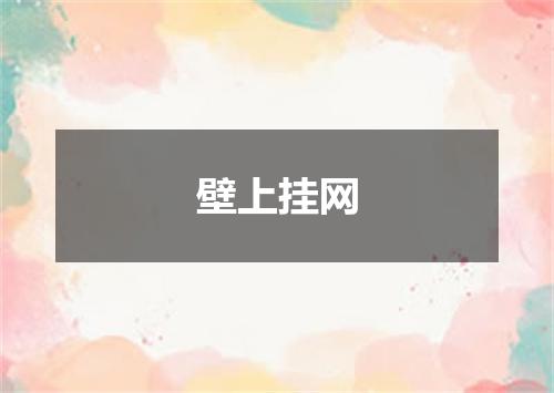 壁上挂网
