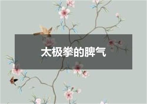 太极拳的脾气