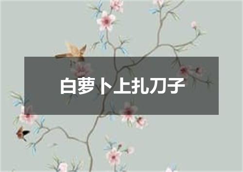 白萝卜上扎刀子