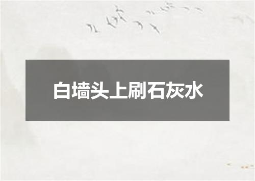 白墙头上刷石灰水