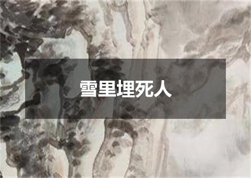 雪里埋死人