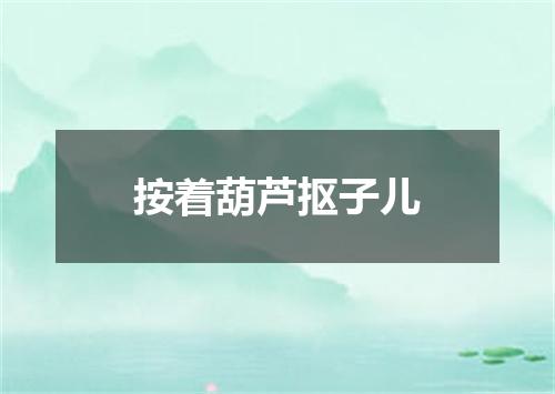按着葫芦抠子儿