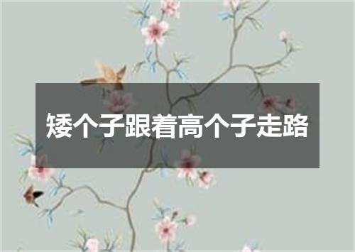 矮个子跟着高个子走路