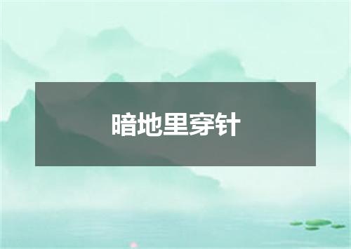 暗地里穿针