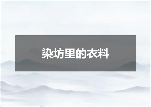 染坊里的衣料