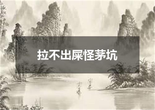 拉不出屎怪茅坑