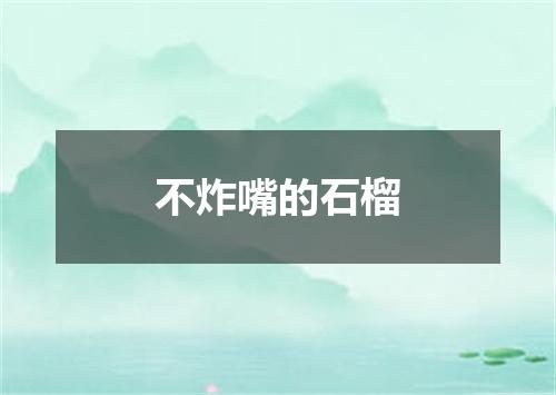 不炸嘴的石榴