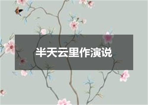 半天云里作演说