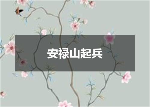 安禄山起兵