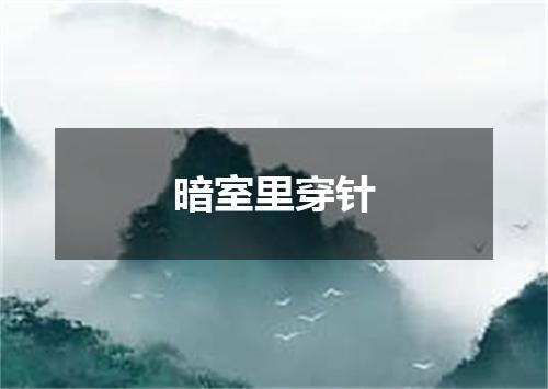 暗室里穿针