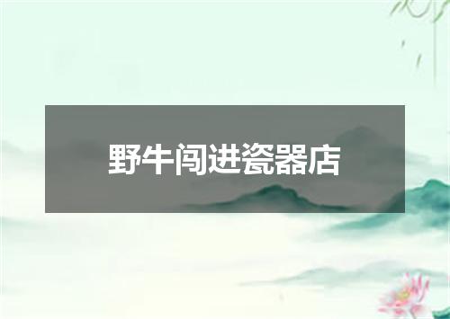 野牛闯进瓷器店