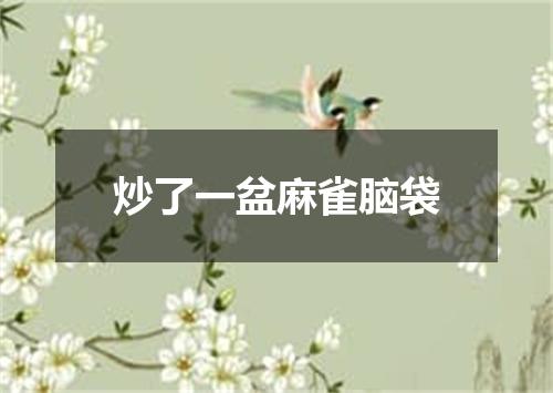 炒了一盆麻雀脑袋