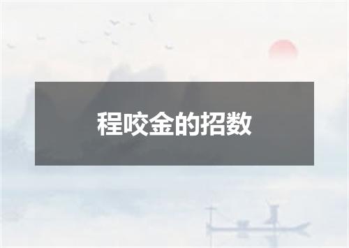 程咬金的招数