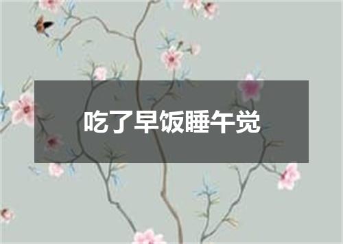 吃了早饭睡午觉