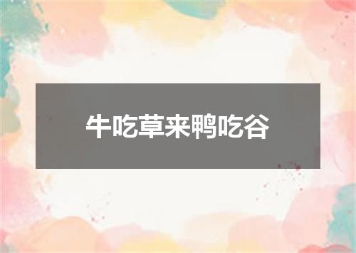牛吃草来鸭吃谷