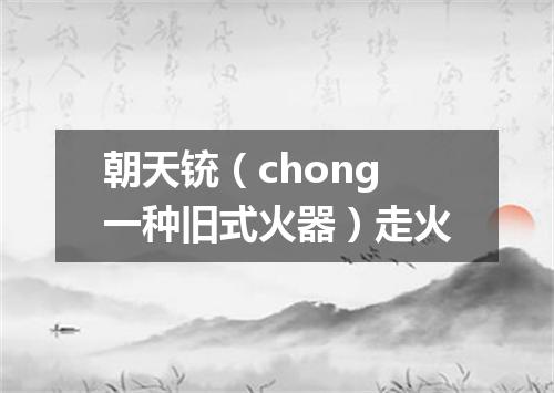朝天铳（chong一种旧式火器）走火