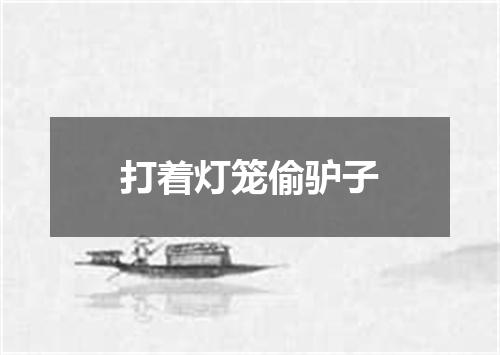 打着灯笼偷驴子
