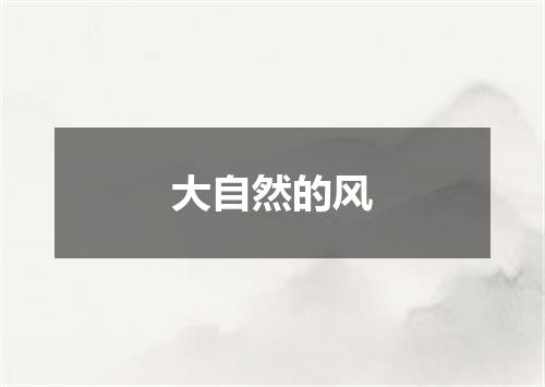 大自然的风