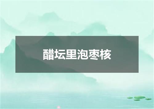 醋坛里泡枣核
