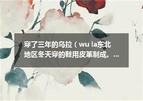 穿了三年的乌拉（wu la东北地区冬天穿的鞋用皮革制成。里面垫乌拉草）