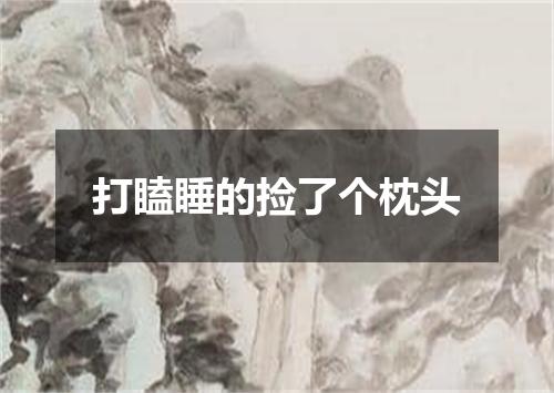 打瞌睡的捡了个枕头
