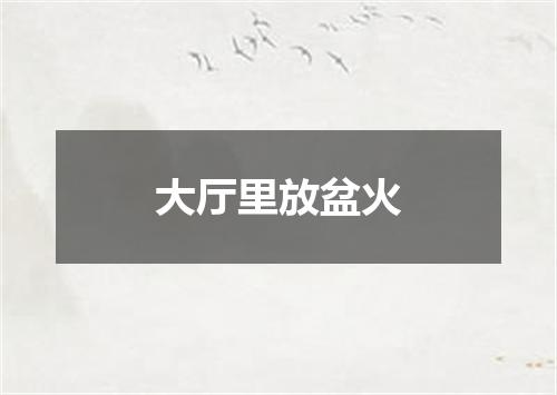 大厅里放盆火