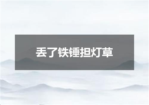 丢了铁锤担灯草