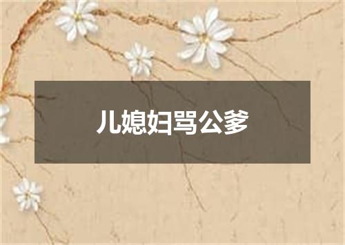 儿媳妇骂公爹