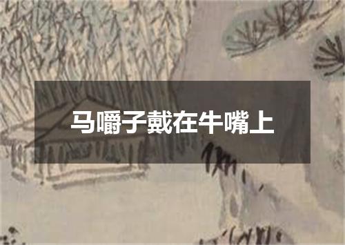 马嚼子戴在牛嘴上