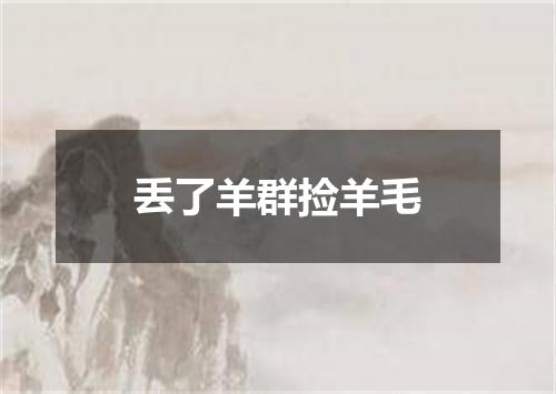 丢了羊群捡羊毛