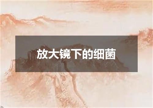 放大镜下的细菌