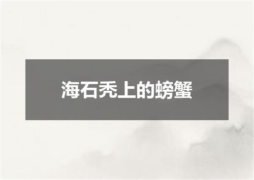 海石秃上的螃蟹