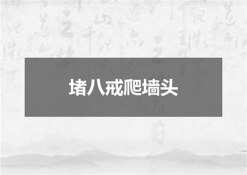 堵八戒爬墙头