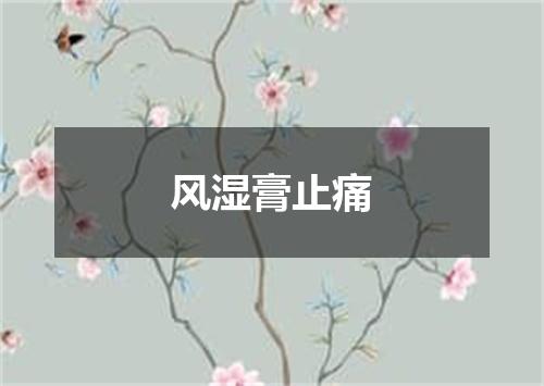 风湿膏止痛