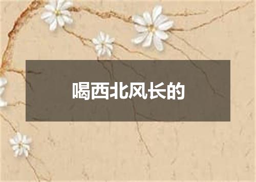 喝西北风长的