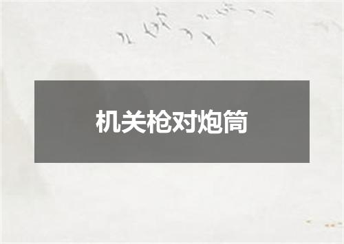 机关枪对炮筒