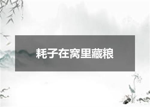耗子在窝里藏粮