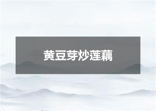 黄豆芽炒莲藕