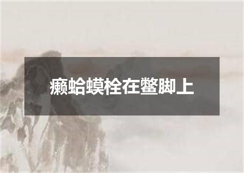 癞蛤蟆栓在鳖脚上