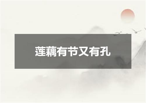 莲藕有节又有孔