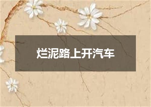 烂泥路上开汽车