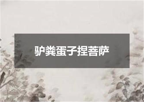 驴粪蛋子捏菩萨