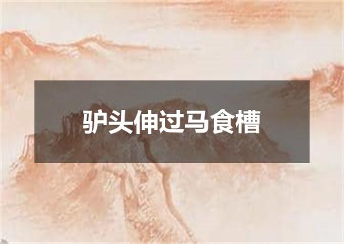 驴头伸过马食槽