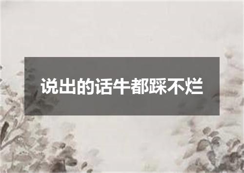 说出的话牛都踩不烂